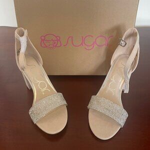 Sugar Machelle Nude Micro/Stone Shoe, Size 6
